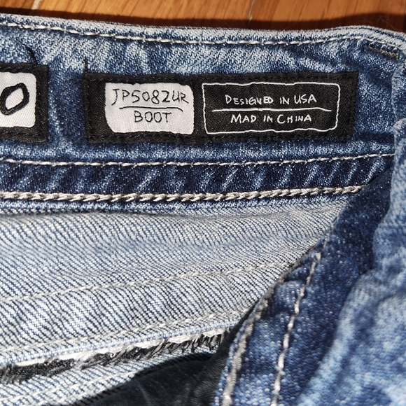 2PC SIZE 30 MISS ME JEANS BLING WINGS BOOT WHITE STITCHING - Picture 14 of 16